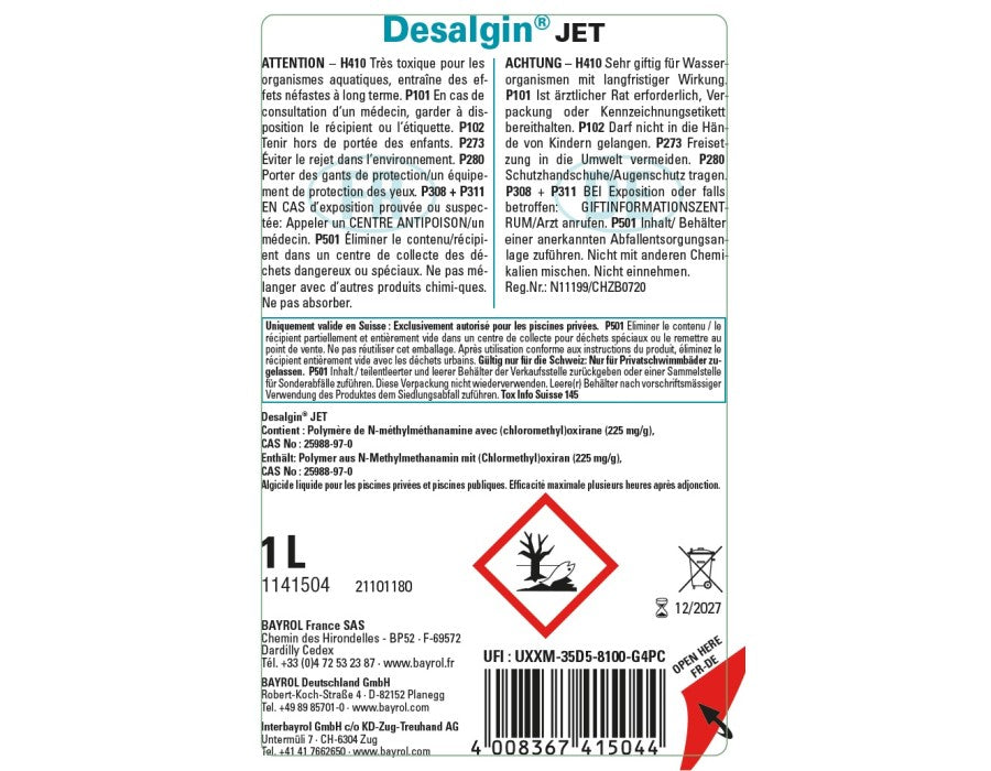 Desalgin® Jet, Algizid, 1l und 3l, Bayrol Linz & Partner Schwimmbadtechnik